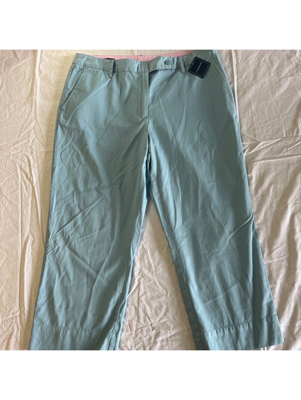 NEW Lands End Petite Capri Pants Women's Blue 12P NWT
